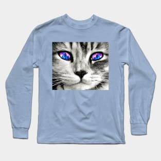 Galaxy Cat Eyes Long Sleeve T-Shirt